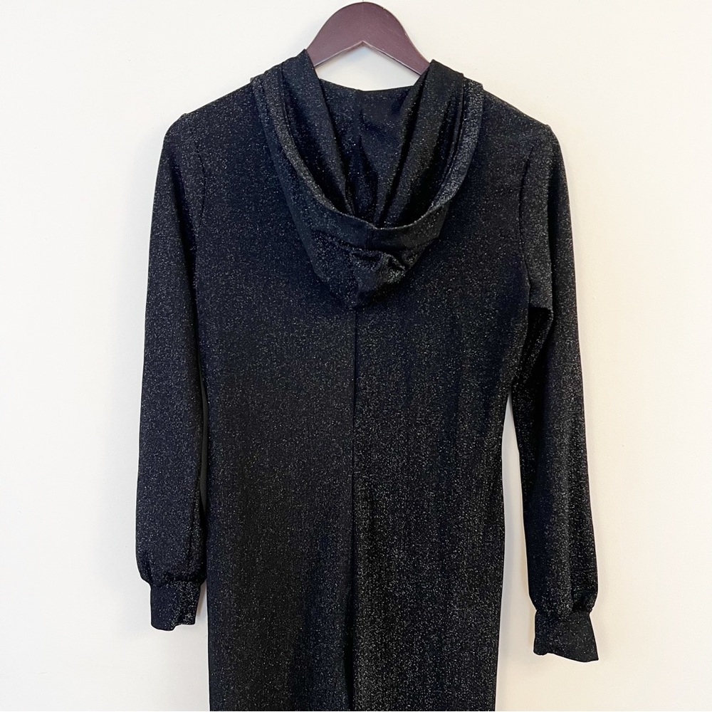 SAVAGE x FENTY Sleep & Shine Hooded Onesie in black silver shine lurex Sz M - Picture 6 of 11